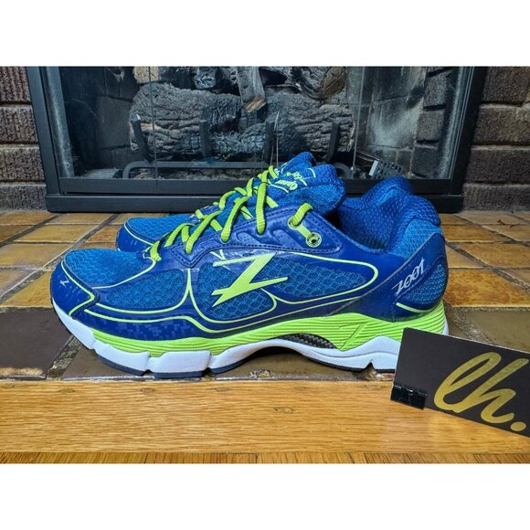 Mens 10 Zoot Run Coronado Blutonium Green Athletic Runnjng Shoes Z150100901 - Picture 5 of 9